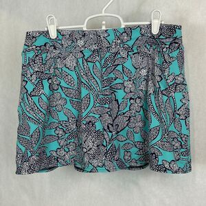 Lands’ End Swim Skirt Cover Up Blue White Small